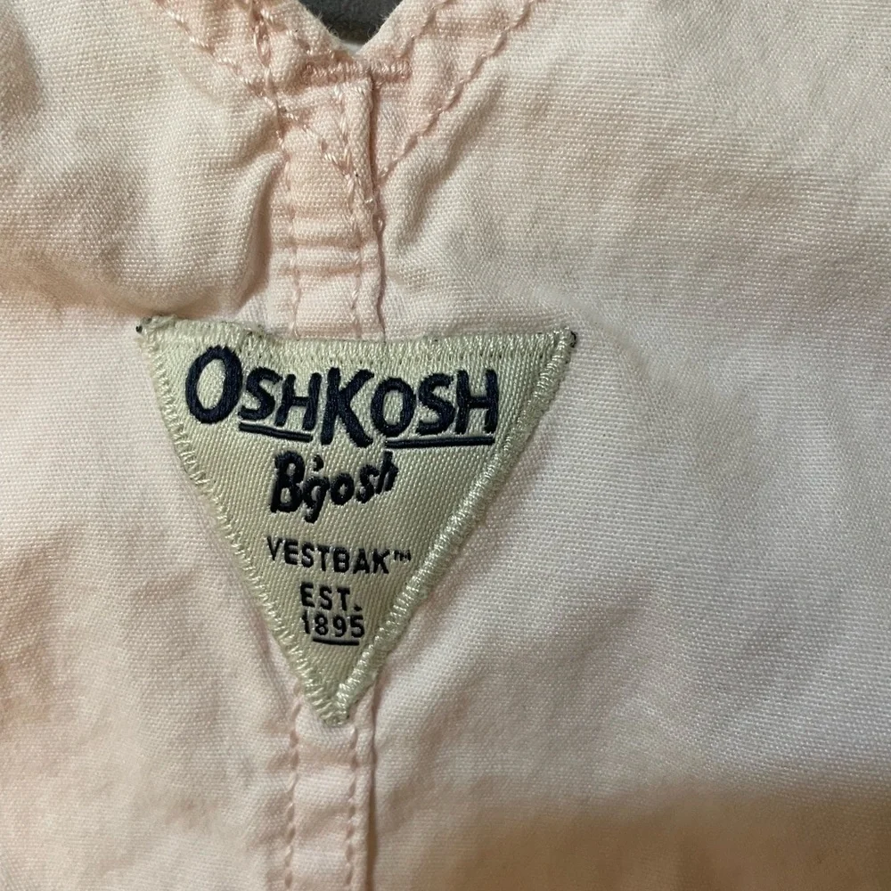 VTG OshKosh B’gosh 4T/4A Kids Pink Shortalls Heart Back 🩷✨